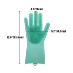 2 Guantes Silicona Esponja Lavaplatos Mascota Gato-Perro