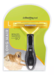 Cepillo Deslanador Para Perros Con Cuchilla Metal Quita Pelo Color Amarillo